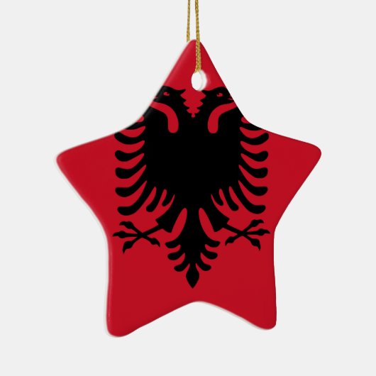 vlag van Albanië Keramisch Ornament (Rechts)