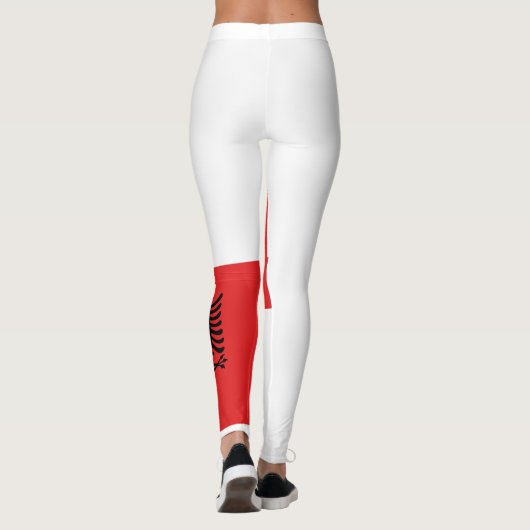 vlag van Albanië Leggings (Achterkant)