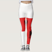 vlag van Albanië Leggings (Voorkant)