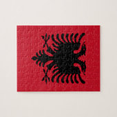 vlag van Albanië Legpuzzel (Horizontaal)