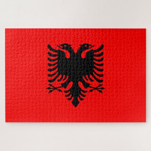 vlag van Albanië Legpuzzel (Horizontaal)