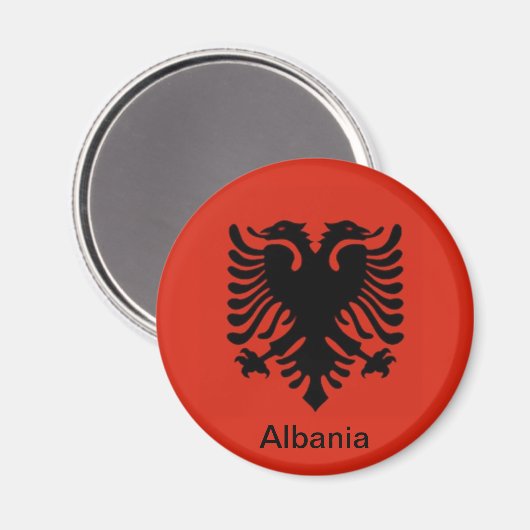 vlag van Albanië Magneet (Voorkant / Achterkant)