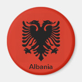 vlag van Albanië Magneet (Voorkant)
