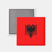 vlag van Albanië Magneet (Voorkant / Achterkant)