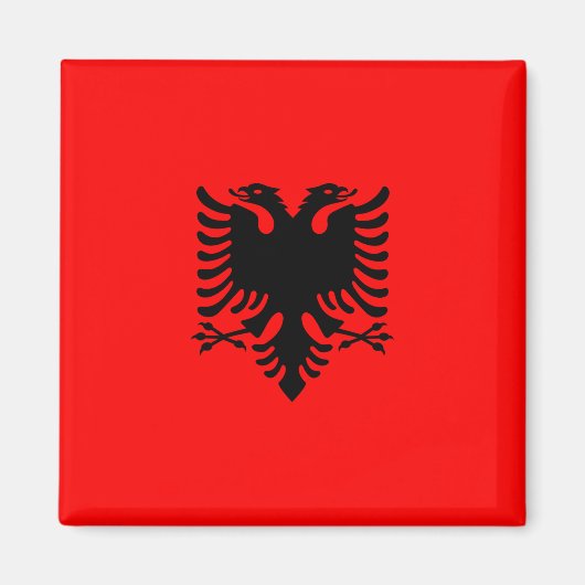 vlag van Albanië Magneet (Voorkant)