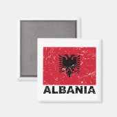  vlag van Albanië Magneet (Voorkant / Achterkant)