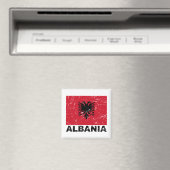  vlag van Albanië Magneet (Insitu (Vaatwasser))