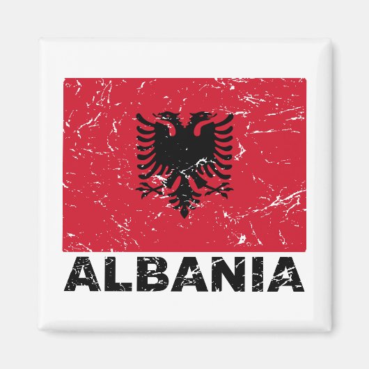  vlag van Albanië Magneet (Voorkant)