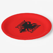 vlag van Albanië Papieren Bordje (Gekanteld)