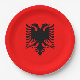 vlag van Albanië Papieren Bordje