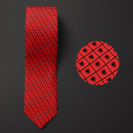 Vlag van Albanië Patroon Stropdas