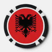 vlag van Albanië Poker Chips (Achterkant)