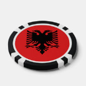 vlag van Albanië Poker Chips (Enkel)