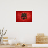 vlag van Albanië Poster (Keuken)