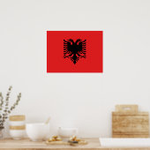 vlag van Albanië Poster (Keuken)