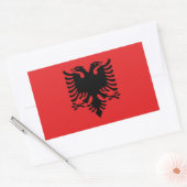 vlag van Albanië Rechthoekige Sticker (Envelop)