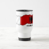 vlag van Albanië Reisbeker (Center)