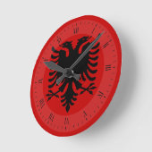 vlag van Albanië Ronde Klok (Hoek)