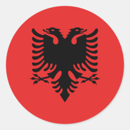 vlag van Albanië Ronde Sticker