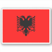 Vlag van Albanië, Shariperia Sticker (Voorkant)
