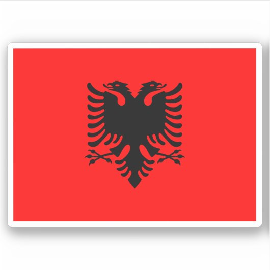 Vlag van Albanië, Shariperia Sticker (Voorkant)