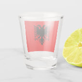 vlag van Albanië Shot Glas (Achterkant)