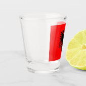 vlag van Albanië Shot Glas (Links)