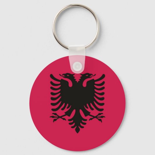 vlag van Albanië Sleutelhanger (Voorkant)