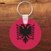 vlag van Albanië Sleutelhanger (Voorkant)