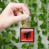 vlag van Albanië Sleutelhanger (Hand)