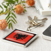 vlag van Albanië Sleutelhanger (Zijkant)