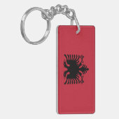 vlag van Albanië Sleutelhanger (Voorkant Links)