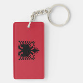 vlag van Albanië Sleutelhanger (achterkant)