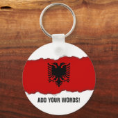 vlag van Albanië Sleutelhanger (Voorkant)
