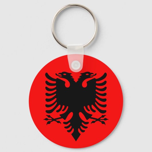 vlag van Albanië Sleutelhanger (Voorkant)