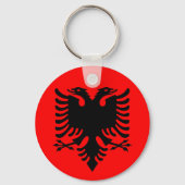 vlag van Albanië Sleutelhanger (Achterkant)