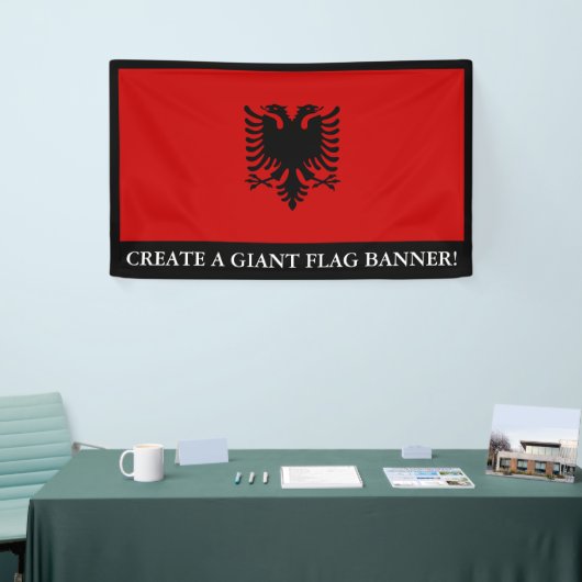 vlag van Albanië Spandoek (Beurs)