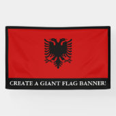 vlag van Albanië Spandoek (Horizontaal)