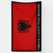 vlag van Albanië Spandoek (Verticaal)