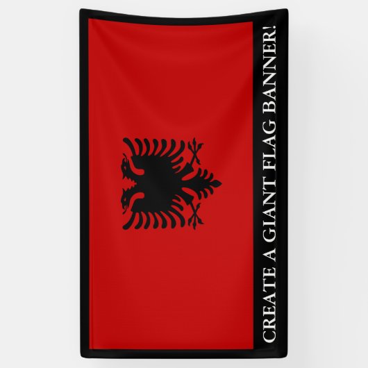 vlag van Albanië Spandoek (Verticaal)