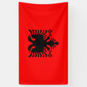 vlag van Albanië Spandoek (Verticaal)