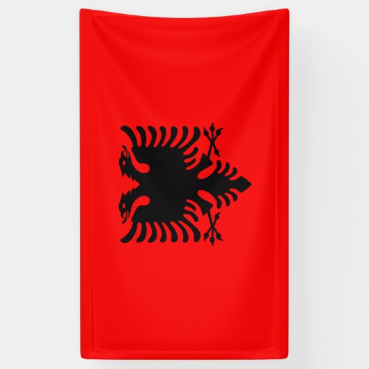 vlag van Albanië Spandoek (Verticaal)