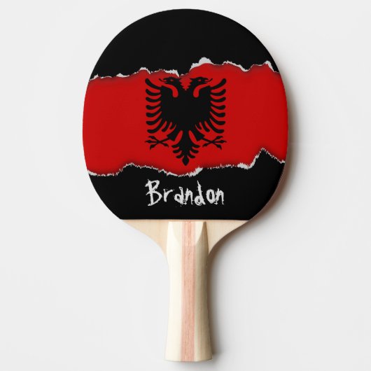 vlag van Albanië Tafeltennisbatje (Voorkant)