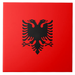 vlag van Albanië Tegeltje