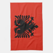 vlag van Albanië Theedoek (Verticaal)
