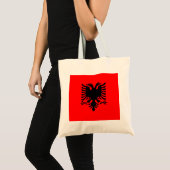 vlag van Albanië Tote Bag (Voorkant (product))