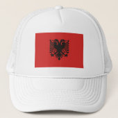 vlag van Albanië Trucker Pet (Voorkant)