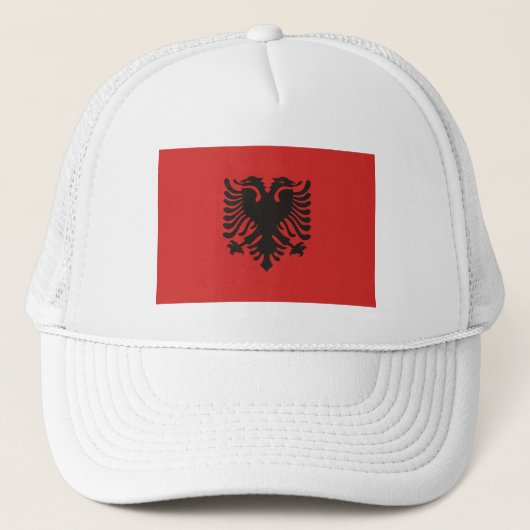 vlag van Albanië Trucker Pet (Voorkant)
