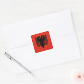 vlag van Albanië Vierkante Sticker (Envelop)