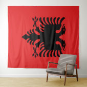 vlag van Albanië Wandkleed (In Situ (horizontaal))